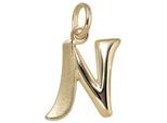 Buchstabenanhänger JOBO "Anhänger Buchstabe", gelbgold 375, Schmuckanhänger, Damen, N, Gelbgold 375, 375 Gold