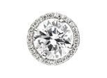 Kettenanhänger JOBO "Anhänger rund Weißgoldanhänger 10 mm", weißgold 333, weiß, Schmuckanhänger, Damen, Weißgold 333, Kettenanhänger, 333 Weißgold mit 26 Zirkonia