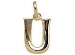 Buchstabenanhänger JOBO "Anhänger Buchstabe", gelbgold 375, Schmuckanhänger, Damen, U, Gelbgold 375, 375 Gold
