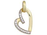 Herzanhänger JOBO "Anhänger Goldanhänger Herz 16 mm", gelbgold 333, weiß, Schmuckanhänger, Damen, Gelbgold 333, 333 Gold bicolor mit 15 Zirkonia