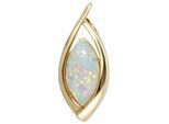 Kettenanhänger JOBO "Anhänger Opalanhänger 24 mm", gelbgold 375, Schmuckanhänger, Damen, Gelbgold 375, Kettenanhänger, 375 Gold mit synthetischem Opal