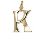 Buchstabenanhänger JOBO "Anhänger Buchstabe", gelbgold 375, Schmuckanhänger, Damen, K, Gelbgold 375, 375 Gold