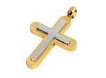 Kettenanhänger ADELIA´S "Unisex Anhänger – Kreuz Kreuzanhänger aus Edelstahl", gold (silber), Schmuckanhänger, Damen, Edelstahl, Kettenanhänger, Ideal zum Verschenken – schlicht und stilvoll