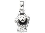 Kettenanhänger JOBO "Anhänger Kinderanhänger Schaf 13 mm", silber 925, Schmuckanhänger, Mädchen, Silber 925 (Sterlingsilber), Kettenanhänger, 925 Silber rhodiniert