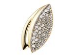 Kettenanhänger JOBO "Anhänger Goldanhänger 16 mm", gelbgold 333, weiß, Schmuckanhänger, Damen, Gelbgold 333, Kettenanhänger, 333 Gold mit 38 Zirkonia