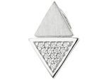 Kettenanhänger JOBO "Anhänger Dreieck dreieckig 18 mm", silber 925, weiß, Schmuckanhänger, Damen, Silber 925 (Sterlingsilber), Kettenanhänger, 925 Silber rhodiniert mit 15 Zirkonia