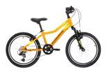 Kinderfahrrad KROSS "20" Kinder-MTB Level Mini 2.0 6 Gänge 2026" Gr. 28, gelb, schwarz, Fahrräder, Kinder, 28cm, 20 Zoll (50,80cm) hinten: 20 Zoll (50,80cm)