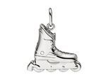 Kettenanhänger JOBO "Anhänger Inline-Skate 17 mm", silber 925, Schmuckanhänger, Damen, Silber 925 (Sterlingsilber), Kettenanhänger, 925 Silber rhodiniert