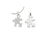 Puzzleanhänger JOBO "Partneranhänger Puzzle 18 mm", silber (silber 925), Schmuckanhänger, Damen, Silber 925 (Sterlingsilber), 925 Silber rhodiniert