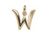 Buchstabenanhänger JOBO "Anhänger Buchstabe", gelbgold 375, Schmuckanhänger, Damen, W, Gelbgold 375, 375 Gold