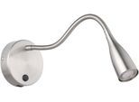EGLO Wandleuchte "OLIVANDINO 1 Wandlampe - Stahl - LED - 3,8W - IP20", nickel, matt, 1, Ø 11cm, 1 Stk., Leuchten, Wandstrahler, Wandspot, Wohnzimmer, Flur, Schlafzimmer, Ø11 x AL43 cm, Wandleuchte