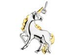 Kettenanhänger JOBO "Anhänger Einhorn 27 mm", silber 925, Schmuckanhänger, Damen, Silber 925 (Sterlingsilber), Kettenanhänger, 925 Silber bicolor vergoldet