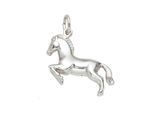 Kettenanhänger JOBO "Anhänger Kinderanhänger Pferd 21 mm", silber (silber 925), Schmuckanhänger, Mädchen, Silber 925 (Sterlingsilber), Kettenanhänger, 925 Silber rhodiniert