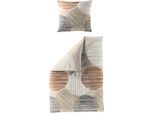 Bettwäsche BIERBAUM "4010", beige (sand), B/L: 155cm x 220cm, 1 Stk., 1 Stk., Renforcé, B/L: 80cm x 80cm, 2 Stk., Renforcé, Obermaterial: 100% Baumwolle, Bettwäsche, Bettwäsche, Renforce, 100 % Baumwolle, pflegeleicht