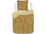 Bettwäsche KAYORI "Oota", beige (natur), B/L: 155cm x 220cm, 1 Stk., 1 Stk., Renforcé (Bio-Baumwolle), B/L: 80cm x 80cm, 2 Stk., Renforcé (Bio-Baumwolle), Obermaterial: 100% Baumwolle, Bettwäsche, Bettwäsche, 100% reiner Bio-Baumwolle