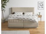 Boxbett HOMSY BY ANA JOHNSON "Moonio inkl. Bettkasten", beige, B:207cm L:214cm, Komplettbetten, erhältlich in verschiedenen Breiten und Härtegraden