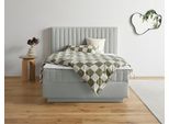 Boxbett HOMSY BY ANA JOHNSON "Moonio inkl. Bettkasten", grau, B:167cm L:214cm, Komplettbetten, erhältlich in verschiedenen Breiten und Härtegraden