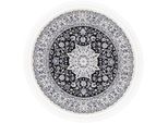 Teppich CARPETFINE "Nain Diane", blau (dunkelblau), H:8mm Ø:120cm, Polyester, Polypropylen, Teppiche, Teppich, Kurzflorteppich, Orient Look