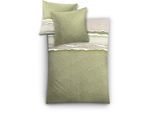 Bettwäsche KLEINE WOLKE "Marea", grün (dill), B/L: 155cm x 220cm, Mako-Satin, B/L: 80cm x 80cm, 2 Stk., Mako-Satin, Obermaterial: 100% Baumwolle, Bettwäsche, Bettwäsche, mit Streifen
