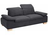 2,5-Sitzer HOME AFFAIRE "Bergamo Multifunktions-Couch, elegant und komfortabel", grau (anthrazit), B:215cm H:77cm T:90cm, Chenille 100% Polyester;Struktur fein ( 100% Polyester);Luxus-Kunstleder;Struktur weich (100% Polyester), Sofas, mit Armlehn-und Rückenfunktion, Federkern