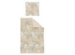 Bettwäsche IRISETTE "Nova 8388", beige (natur), B/L: 155cm x 220cm, 1 Stk., 1 Stk., Mako-Satin, B/L: 80cm x 80cm, 2 Stk., Mako-Satin, Obermaterial: 100% Baumwolle, Bettwäsche, Bettwäsche, edel und hochwertig