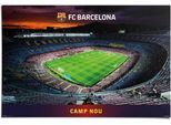 Poster REINDERS "Barcelona - Camp Nou Fußball - Stadion - Spanien", bunt (farbe bild(er): mehrfarbig), B:91,5cm H:61cm, Papier, Bilder, Poster
