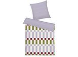 Wendebettwäsche TOM TAILOR HOME "BOLD CHECK in Gr. 135x200cm oder 155x220cm", softlila, mossgrün, sanftes weiß, B/L: 155cm x 220cm, 1 Stk., 1 Stk., Renforcé, B/L: 80cm x 80cm, 2 Stk., Renforcé, Obermaterial: 100% Baumwolle, Bettwäsche, Wendebettwäsche, new bedroom, gewebtes Label