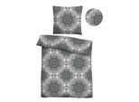 Bettwäsche "0040753", grau (steingrau), B/L: 155cm x 220cm, 1 Stk., 1 Stk., Renforcé, B/L: 80cm x 80cm, 2 Stk., Renforcé, Obermaterial: 100% Baumwolle, CASTELL - MARKENBETTWÄSCHE, Bettwäsche, Bettwäsche, hautsympathisch, 100% Baumwolle, Reißverschluss, ganzjährig nutzbar