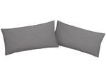 Kissenbezüge OTTO HOME "Luisa", grau, B:40cm L:80cm, Renforcé, Renforcé, Kissenbezüge, aus 100% Baumwolle, mit Reißverschluss, atmungsaktiv, uni