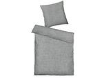 Bettwäsche TOM TAILOR HOME "WOVEN MELANGE in Gr. 135x200cm oder 155x220cm", grau (soft grau), B/L: 155cm x 220cm, 1 Stk., 1 Stk., Flanell, B/L: 80cm x 80cm, 2 Stk., Flanell, Obermaterial: 40% Baumwolle, 35% Polyester, 25% Viskose, Bettwäsche, Bettwäsche, new bedroom, Doppelnaht am Kissen, gewebtes Label