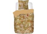 Bettwäsche KAYORI "Osei", beige (natur), B/L: 155cm x 220cm, 1 Stk., 1 Stk., Mako-Satin, B/L: 80cm x 80cm, 2 Stk., Mako-Satin, Obermaterial: 100% Baumwolle, Bettwäsche, Bettwäsche, 100% reiner Bio-Baumwoll-Satin