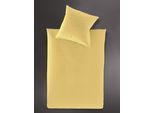 Bettwäsche IRISETTE "Lumen 8129", braun (honig), B/L: 155cm x 220cm, 1 Stk., 1 Stk., Interlock-Jersey, B/L: 80cm x 80cm, 2 Stk., Interlock-Jersey, Obermaterial: 100% Baumwolle, Bettwäsche, Bettwäsche, hochwertig und traumhaft weich