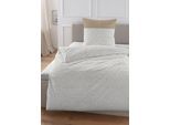Wendebettwäsche HECHTER PARIS "0041307", grau (taupe), B/L: 155cm x 220cm, 1 Stk., 1 Stk., Renforcé, B/L: 80cm x 80cm, 2 Stk., Renforcé, Obermaterial: 100% Baumwolle, Bettwäsche, Wendebettwäsche, hautsympathisch, 100% Baumwolle, Reißverschluss, ganzjährig, LOGO