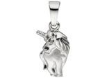 Kettenanhänger JOBO "Anhänger Kinderanhänger Einhorn", silber 925, Schmuckanhänger, Mädchen, Silber 925 (Sterlingsilber), Kettenanhänger, 925 Silber rhodiniert