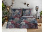 Wendebettwäsche HIP "Makenna", bunt (bordeaux), B/L: 155cm x 220cm, 1 Stk., 1 Stk., Flanell, B/L: 80cm x 80cm, 2 Stk., Flanell, Obermaterial: 100% Baumwolle, Bettwäsche, Wendebettwäsche, Flanell, Biber, Winter, Warm, Reißverschluss, Wende, Mandala, Hirsch