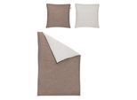 Wendebettwäsche IRISETTE "Crown-K 8404", orange (terrakotta), B/L: 155cm x 200cm, 1 Stk., 1 Stk., Mako-Satin, B/L: 80cm x 80cm, 2 Stk., Mako-Satin, Obermaterial: 100% Baumwolle, Bettwäsche, Wendebettwäsche, edel und hochwertig