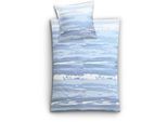 Bettwäsche KLEINE WOLKE "Ballade", blau (mare), B/L: 135cm x 200cm, Mako-Satin, B/L: 80cm x 80cm, 2 Stk., Mako-Satin, Obermaterial: 100% Baumwolle, Bettwäsche, Bettwäsche, in Blautönen