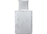 Bettwäsche PRIMERA "Uni Baumwolle", grau, B/L: 135cm x 200cm, 1 Stk., 1 Stk., Renforcé, B/L: 80cm x 80cm, 2 Stk., Renforcé, Obermaterial: 100% Baumwolle, Bettwäsche, Bettwäsche, im modernen Uni-Look