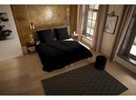 Bettwäsche "Pure uni", schwarz, B/L: 200cm x 200cm, 1 Stk., 2 Stk., Microfaser, B/L: 80cm x 80cm & 80cm x 80cm, 3 Stk., Microfaser, Obermaterial: 100% Polyester, PURE LUXURY COLLECTION, Bettwäsche, Bettwäsche, Mikrofaser, Pflegeleicht, Weich, unifarben, Reißverschluss