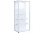 Mid.you Vitrine , Weiss , Kunststoff , 4 Fächer , 51.8x114.5x34.8 cm , stehend , Esszimmer, Vitrinen, Vitrinenschränke