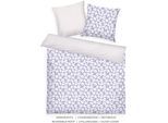 Bettwäsche TOM TAILOR HOME "FRESH FLOWERS 135x200cm, 155x220cm oder 200x220cm", weiß (soft lila, sanftes weiß), B/L: 200cm x 220cm, 1 Stk., 2 Stk., Renforcé, B/L: 80cm x 80cm & 80cm x 80cm, 3 Stk., Renforcé, Obermaterial: 100% Baumwolle, Bettwäsche, Bettwäsche, new bedroom, mit farbigem Markenreißverschluss