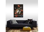 Leinwandbild ART FOR THE HOME "Rijksmuseum, Albert Mignon", bunt (farbe bild(er): mehrfarbig), B:70cm H:70cm T:3cm, Bilder, Leinwandbild, Stillleben Blumen Uhr 100 x 70 cm