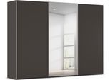 Kleiderschrank RAUCH "Schwebetürenschrank Schrank Garderobe Ankleide Schlafzimmer TARO", graphit, griffleisten alufarben, B:301cm H:223cm T:69cm, Holzwerkstoff, Schränke, Kleiderschrank, 4 Breiten, optional Passepartout mit/ohne Beleuchtung MADE IN GERMANY