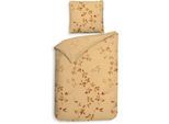 Bettwäsche HECKETT & LANE "Tommaso", gelb, B/L: 155cm x 220cm, 1 Stk., 1 Stk., Flanell, B/L: 80cm x 80cm, 2 Stk., Flanell, Obermaterial: 100% Baumwolle, Bettwäsche, Bettwäsche, 100% Baumwolle ab 135x200 cm.