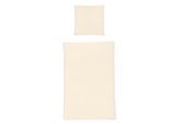Bettwäsche IRISETTE "Easy-U 8726", beige (natur), B/L: 155cm x 220cm, 1 Stk., 1 Stk., Seersucker, B/L: 80cm x 80cm, 2 Stk., Seersucker, Obermaterial: 100% Baumwolle, Bettwäsche, Bettwäsche