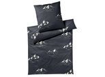 Bettwäsche ELEGANTE "Mountain Top", graphit, B/L: 135cm x 200cm, 1 Stk., 1 Stk., Mako-Satin, B/L: 80cm x 80cm, 2 Stk., Mako-Satin, Obermaterial: 100% Baumwolle, Bettwäsche, Bettwäsche, angenehmes Hautgefühl