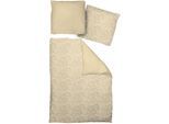 Wendebettwäsche ADAM "Flower Cuvée light", beige, B/L: 155cm x 200cm, 1 Stk., 1 Stk., Renforcé, B/L: 80cm x 80cm, 2 Stk., Renforcé, Obermaterial: 100% Baumwolle, Bettwäsche, Wendebettwäsche, aus 100 % Bio-Baumwolle, 2 teilig - Bettwäsche Set