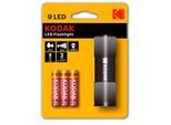 Taschenlampe, schwarz, Mobilleuchten, KODAK LED TAschenlampe, Aluminium, schwarz+ inkl. 3xAA Batterien+ 9 leistungsstarke LED für helle und zuverlässige Beleuchtung+ lange Batterielaufzeit+ Größe: 85x26 mm