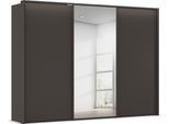 Kleiderschrank RAUCH "Schwebetürenschrank Schrank Garderobe Ankleide Schlafzimmer TARO", graphit, griffleisten graphit, B:309cm H:226cm T:70cm, Holzwerkstoff, Schränke, Kleiderschrank, 4 Breiten, optional Passepartout mit/ohne Beleuchtung MADE IN GERMANY