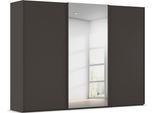 Kleiderschrank RAUCH "Schwebetürenschrank Schrank Garderobe Ankleide Schlafzimmer TARO", graphit, griffleisten graphit, B:301cm H:223cm T:69cm, Holzwerkstoff, Schränke, Kleiderschrank, 4 Breiten, optional Passepartout mit/ohne Beleuchtung MADE IN GERMANY